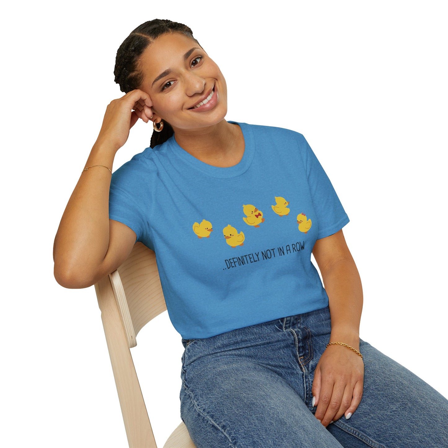 Funny “Definitely Not in a Row” Ducks Shirt, Cute Humor T-Shirt, Relatable Tee for Women & Men, Great Gift for Moms, Teachers, or Friends