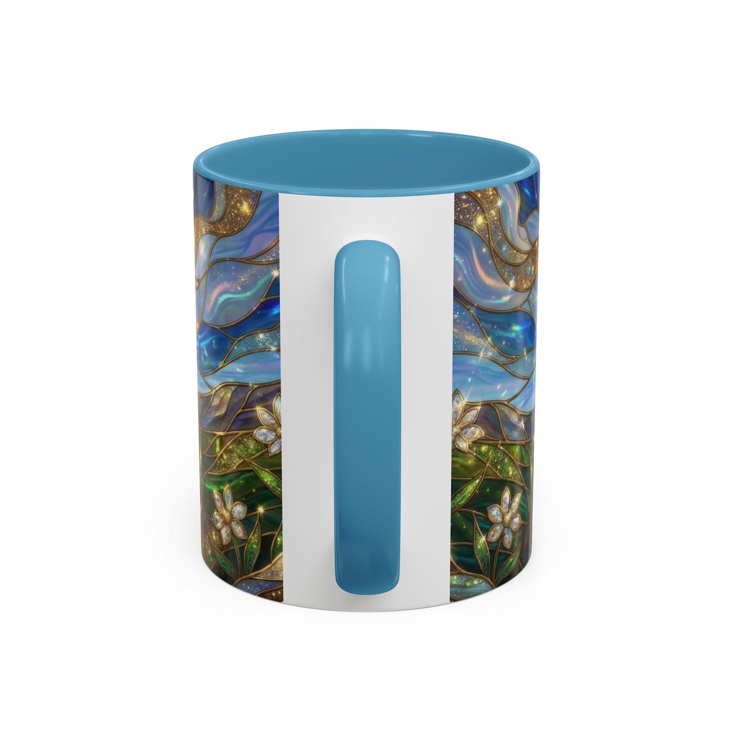 Stained Glass Cross Mug, Christian Coffee Mug, Faith Inspired Art Cup, Religious Gift For Women Men, Inspirational Christian Mug