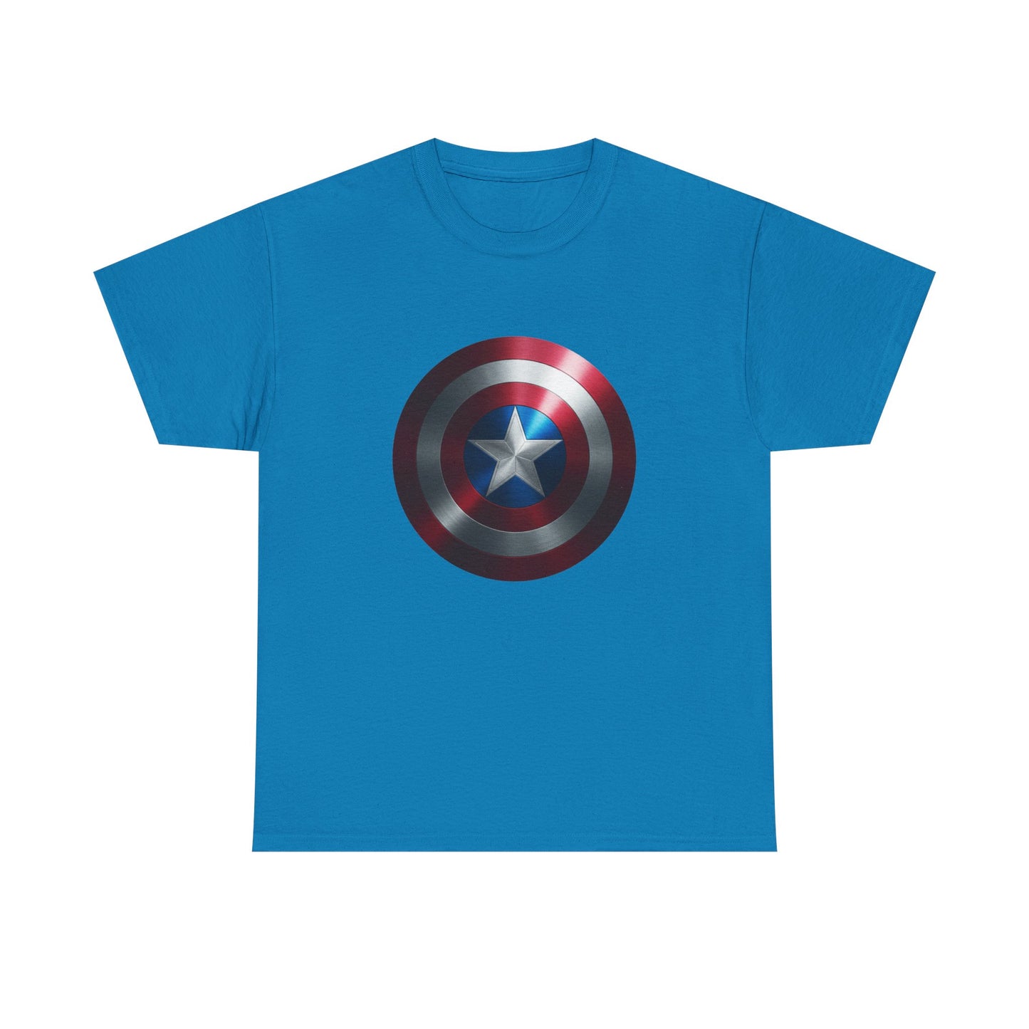 Patriotic Hero Shield Shirt – Star Emblem Graphic Tee – Super Soldier Gift – Comic Inspired Unisex Shirt – Cosplay Convention Top