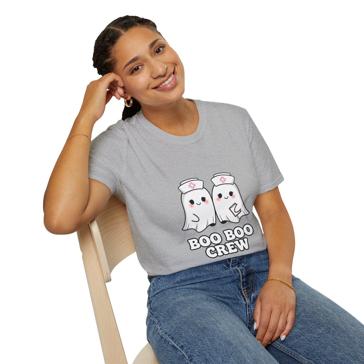 Boo Boo Crew Nurse Ghost Funny T-Shirt | Cute Medical Ghost Tee | EMT Nurse Gift | Halloween Medical Humor | Staff Crew Tee Shirt