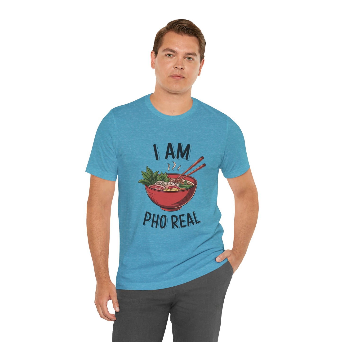 I Am Pho Real T-Shirt | Funny Pho Noodle Bowl Tee, Vietnamese Food Pun Shirt, Ramen & Noodle Lover Gift, Cute Asian Cuisine Graphic Top