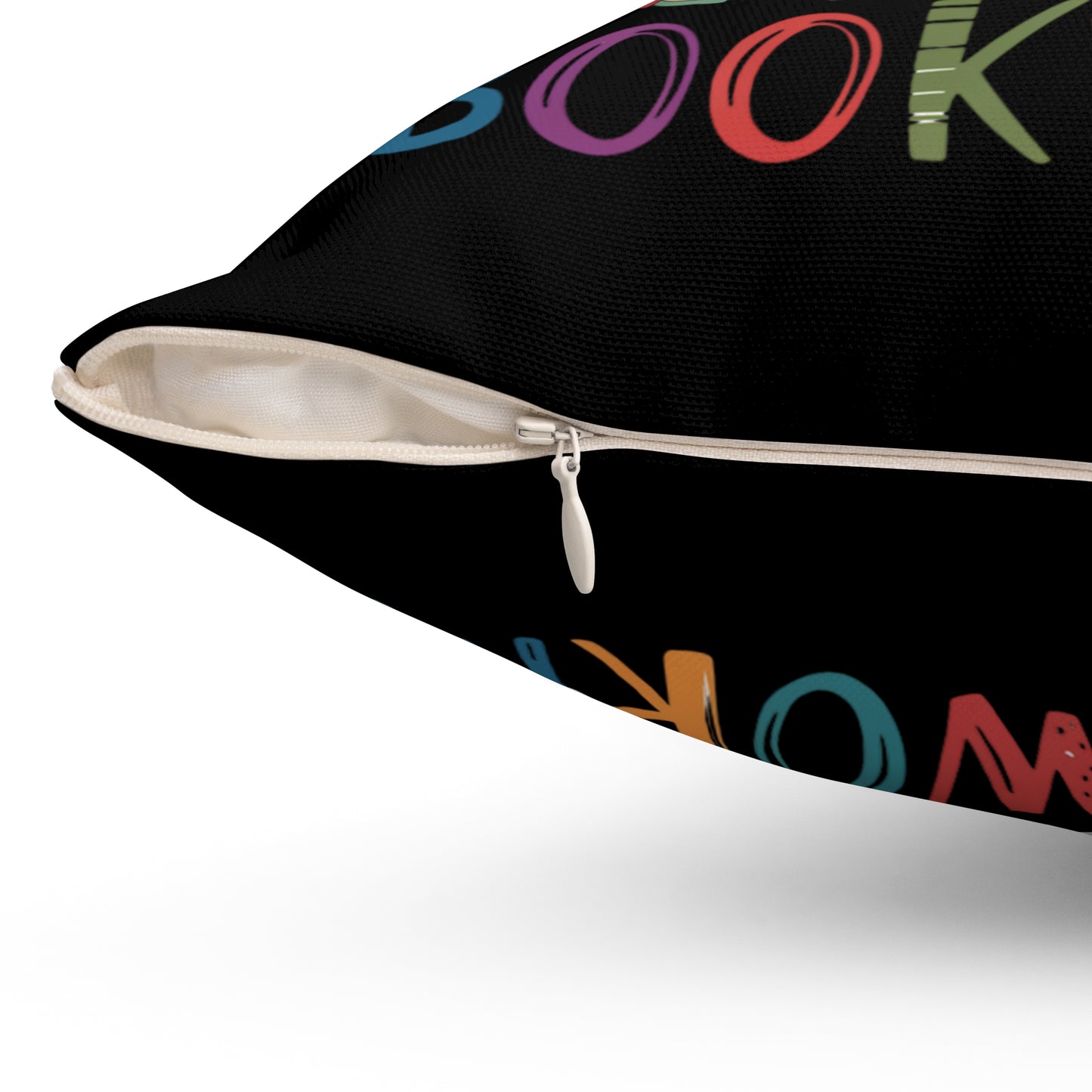 Square Pillow - Bookworm Design