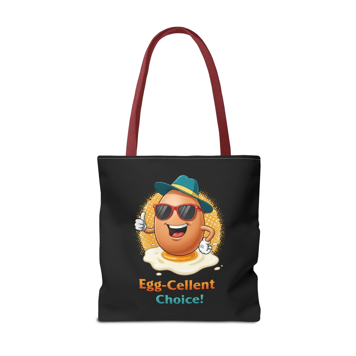 Tote Bag: Egg-Cellent Choice Thumbs Up Pun Design