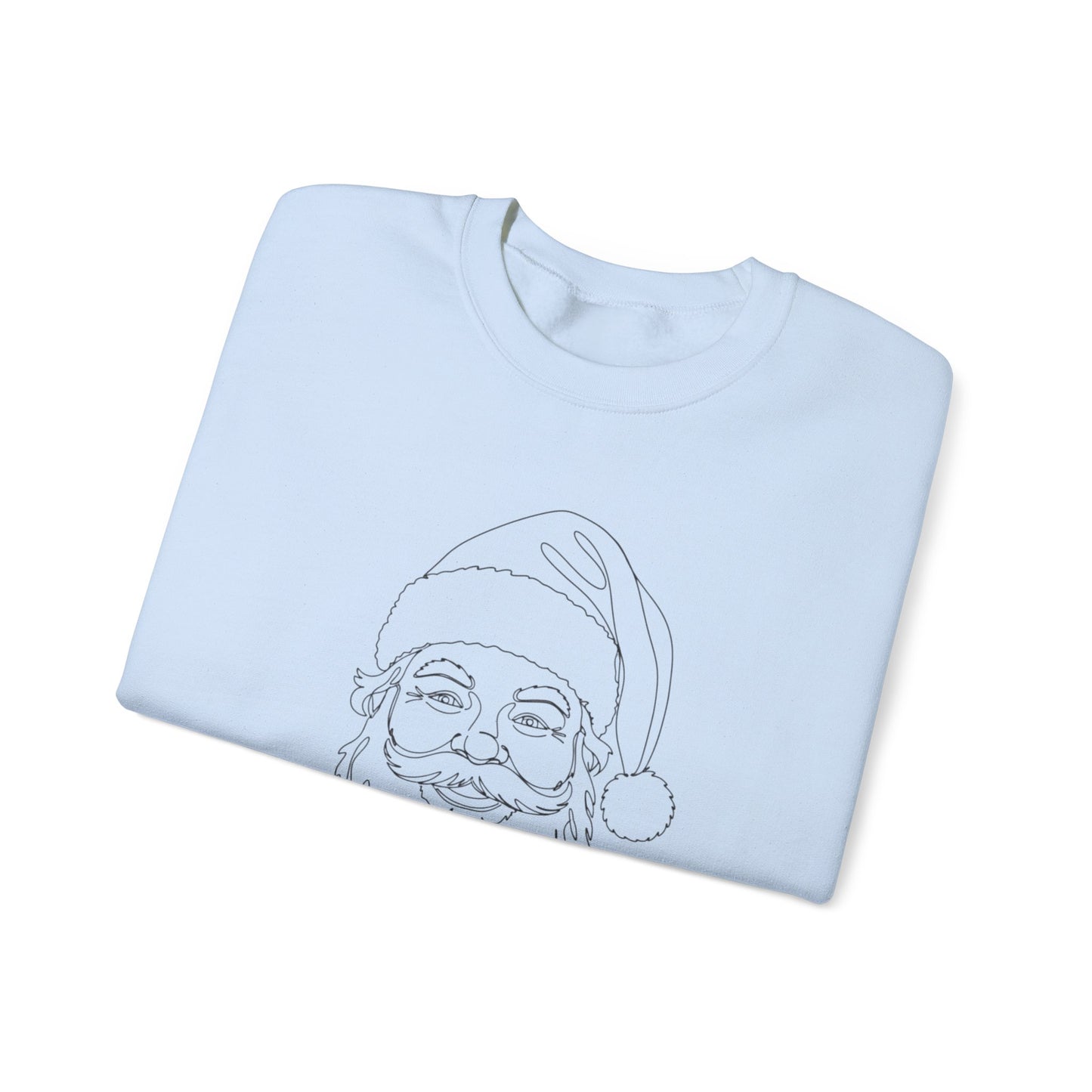 Minimalist Santa Sweatshirt | Modern Line Art Christmas Crewneck | Simple Holiday Sweater | Cozy Neutral Xmas Gift for Him or Her