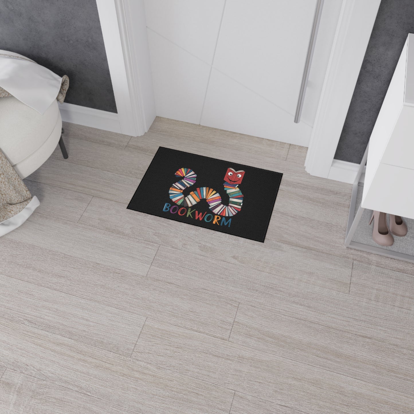 Floor Mat - Bookworm Design