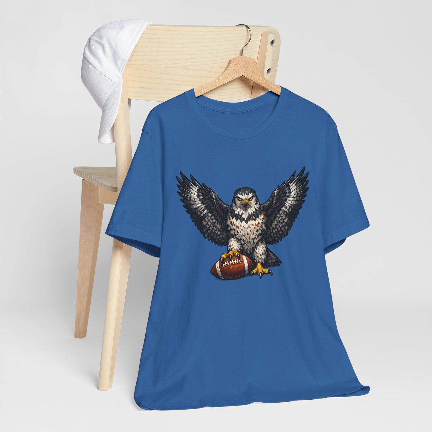 Hawk Football Shirt, Hawk Holding Football T Shirt, Hawk Mascot Tee, Football Bird Of Prey Shirt, Game Day Sports Tee, Hawk Fan Gift