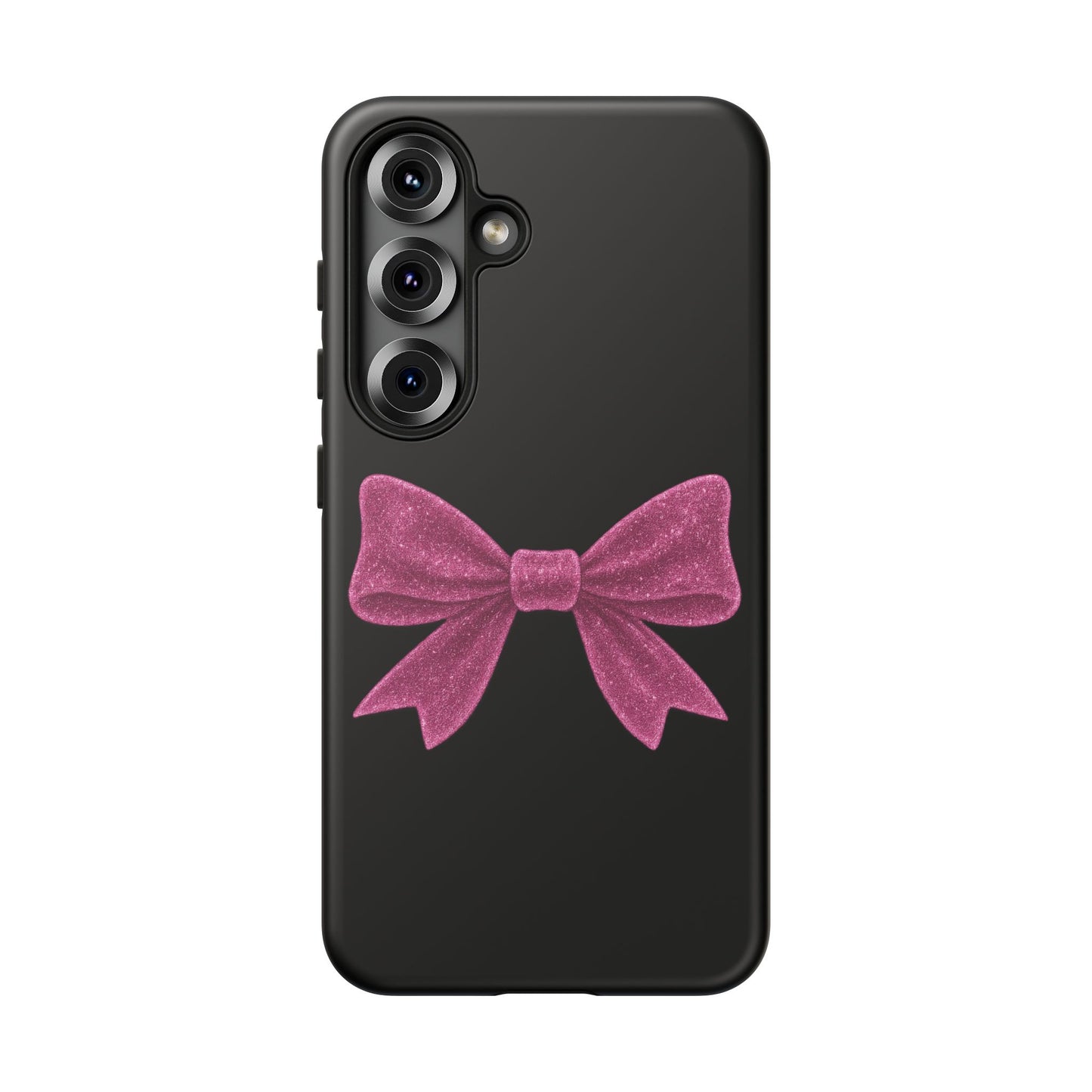 Pink Glitter Bow Samsung Case – Coquette Aesthetic Phone Cover – Girly Glossy Galaxy Case – Cute Soft Girl Tech Accessory – Kawaii Gift Idea