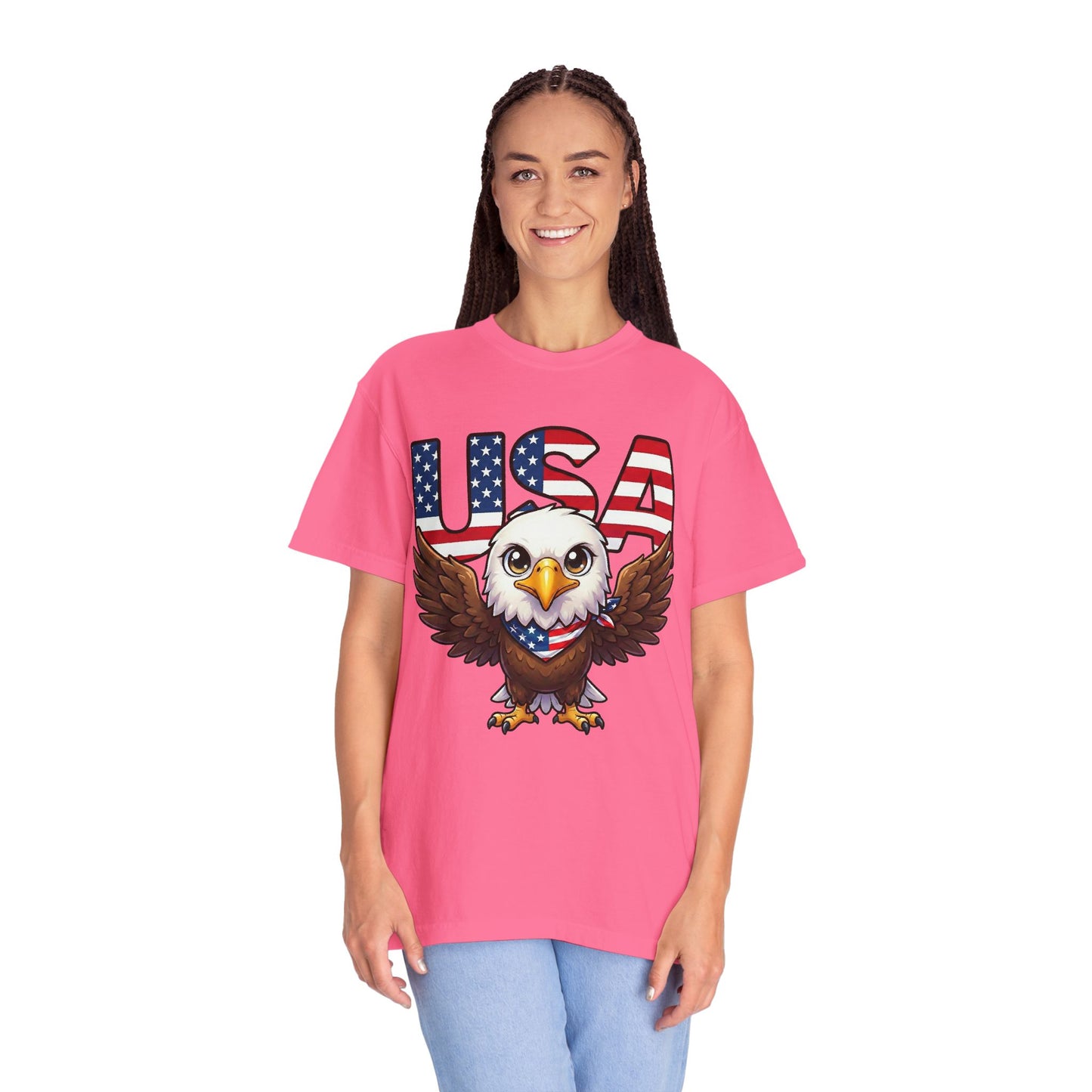 USA Eagle Shirt, Patriotic Comfort Colors Shirt, American Flag Eagle T Shirt, Fourth Of July Shirt, Freedom Graphic Tee, USA Pride Shirt