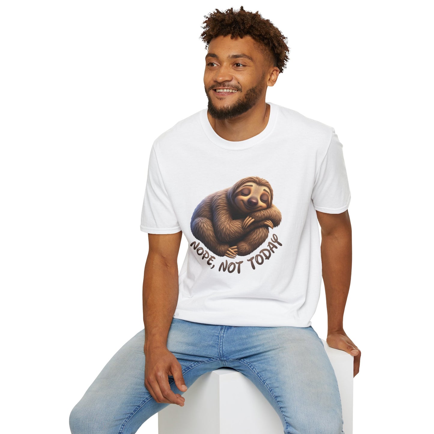 Nope Not Today Sloth T-Shirt, Funny Lazy Day Shirt, Cute Animal Lover Tee, Relaxed Humor Top, Chill Gift Idea For Men And Women
