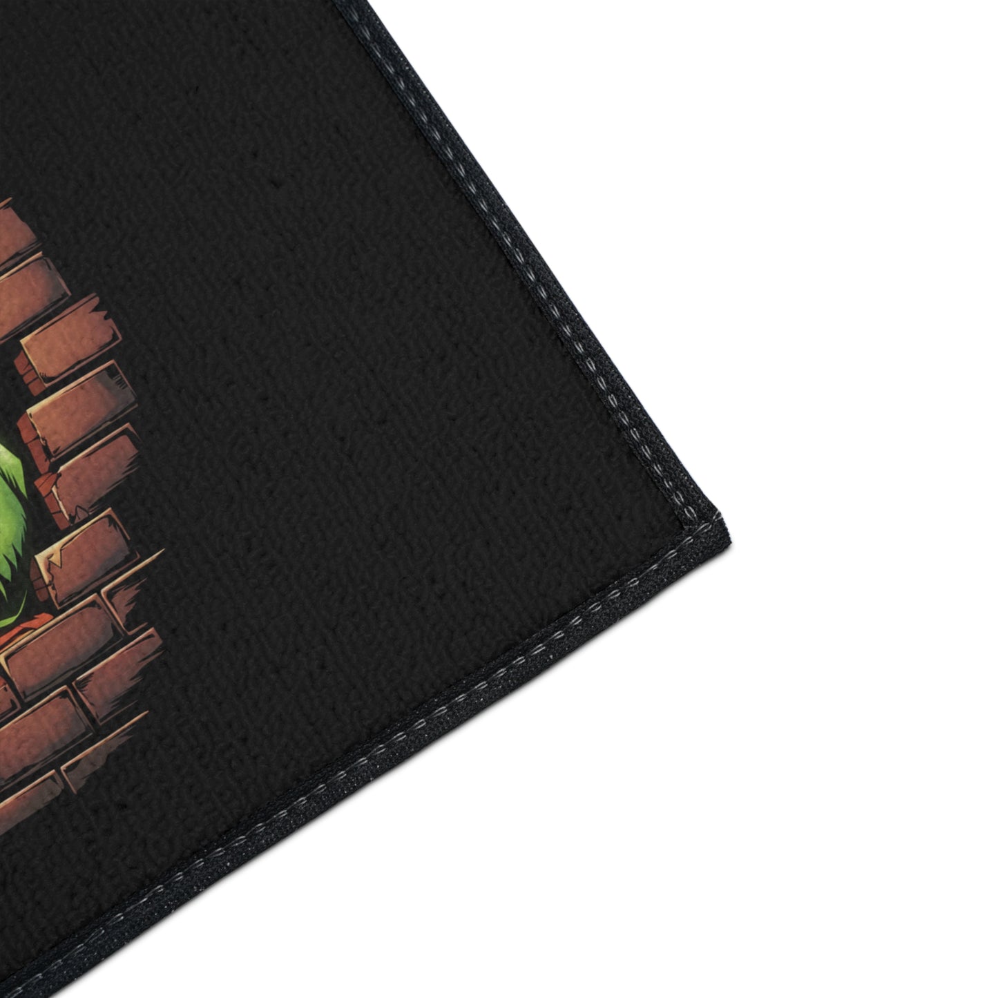 Green Fist Floor Mat Geeky Home Decor Comic Book Gift Welcome Mat Door Mat
