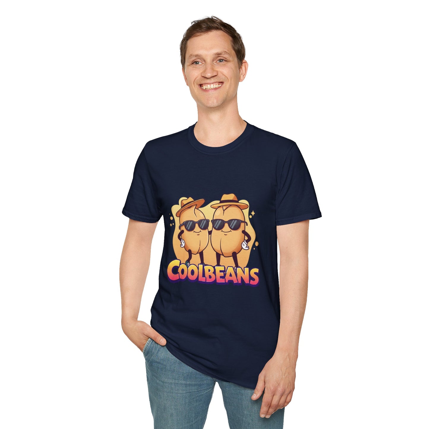 Cool Beans T-Shirt - Two Cooler-Than-Cool Beans With Sunglasses, Quirky Food-Pun Gift Tee for Him, Her or Besties - Perfect Humor and Style