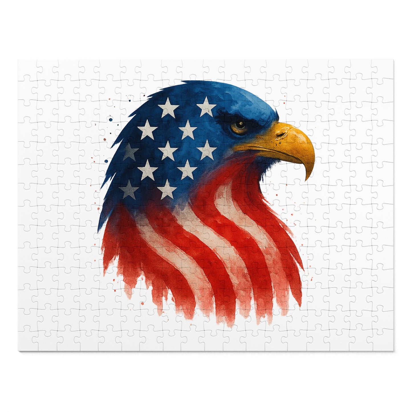 Patriotic Eagle Puzzle - 252 pc - 2000 pc Eagle Jigsaw in Tin, USA Family Game Night, Independence Day Gift, Educational Relaxation Decor