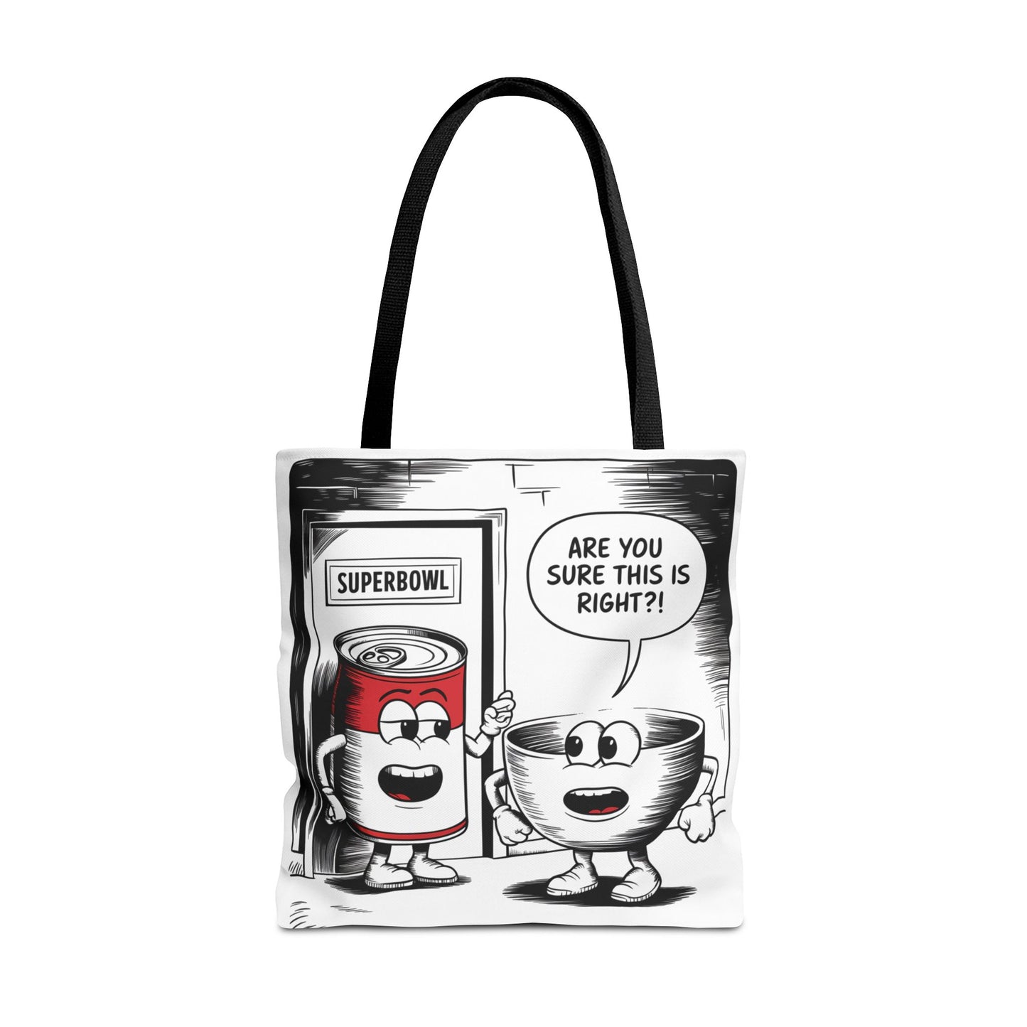 Tote Bag - Comic Superbowl Soup Design