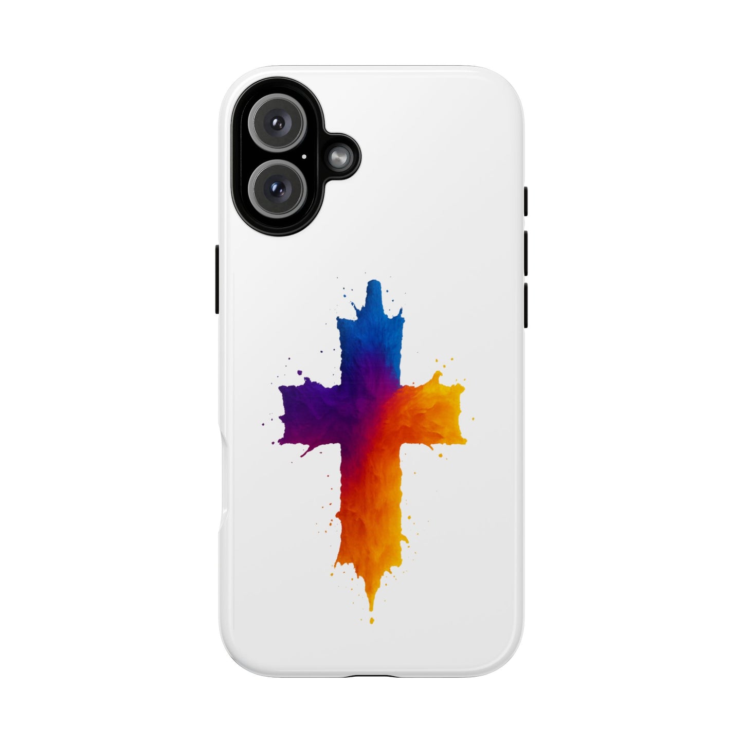 Christian iPhone Case – Watercolor Cross Phone Cover, Faith Gift for Her or Him, Inspirational iPhone Accessory