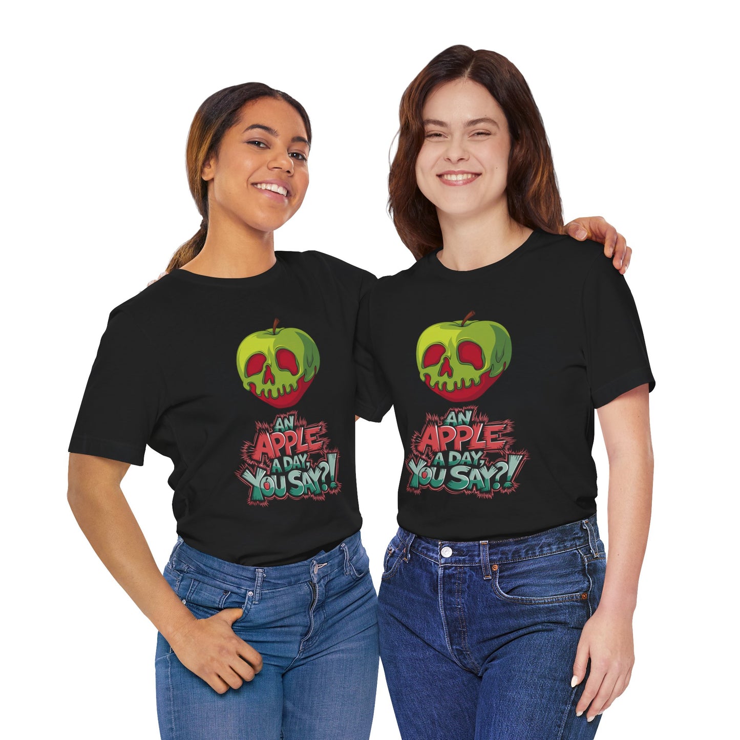 Funny Apple Skull Shirt – An Apple A Day You Say? – Grunge Fruit Tee – Y2K Nostalgia T‑Shirt – Gift for Fruit Lovers