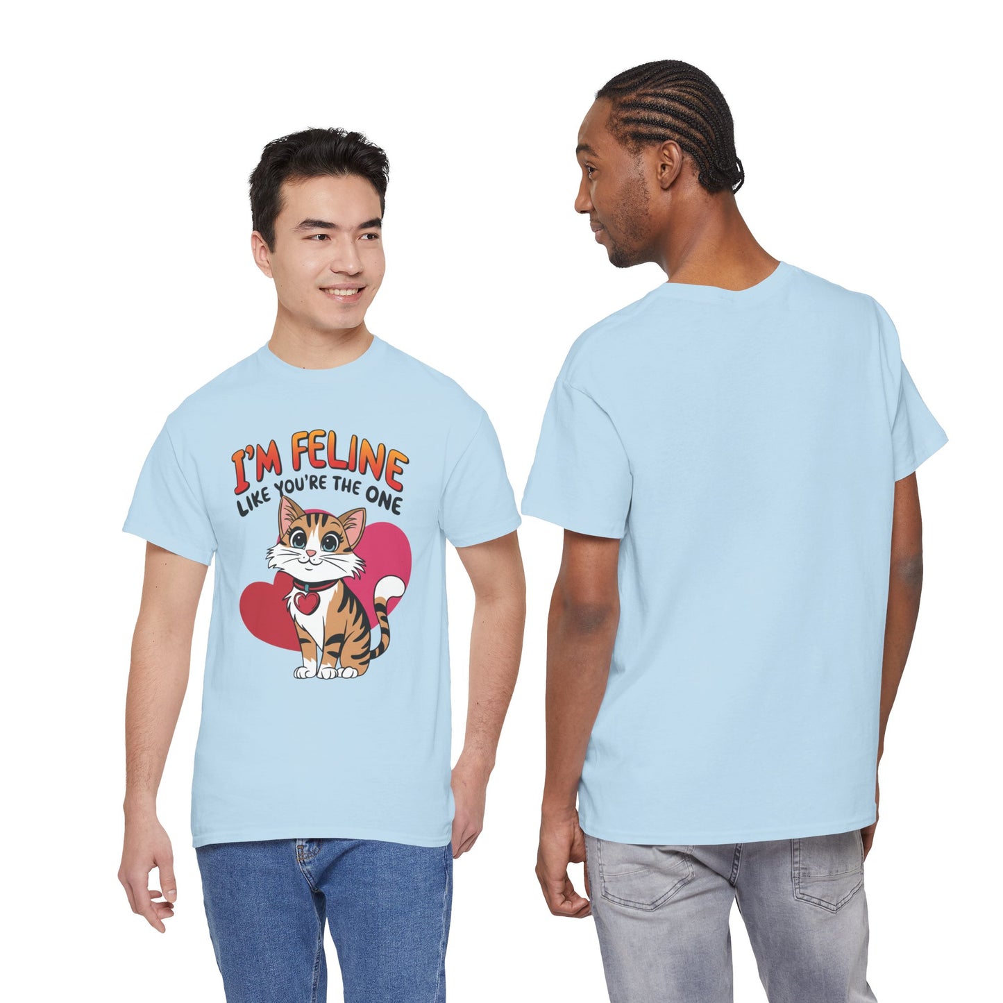 I’m Feline Like You’re The One Shirt, Cute Cat Valentine Tee, Funny Cat Love Graphic TShirt, Romantic Gift For Her Him, Cat Pun Shirt