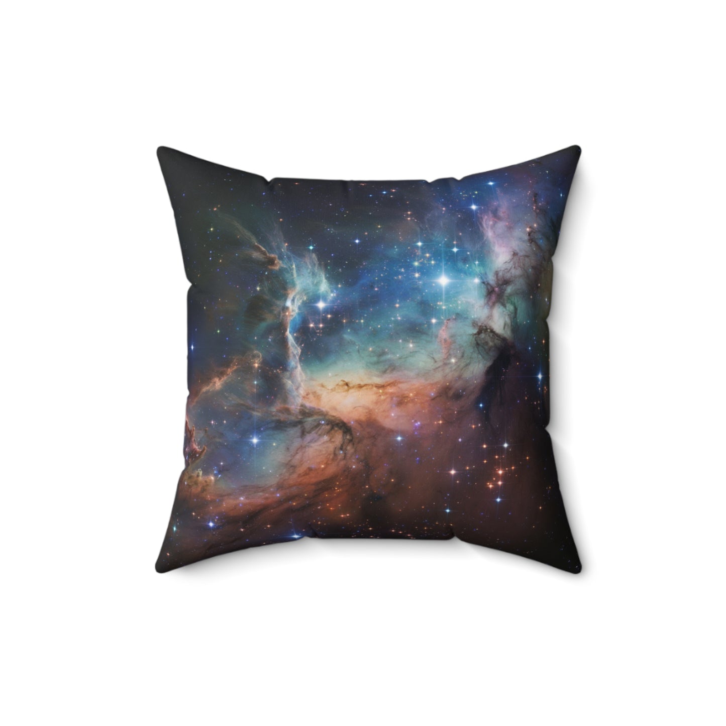 Square Pillow with Starry Cosmic Cover Galactic Pillow Space Decor Dorm Room Decor Starry Pillow