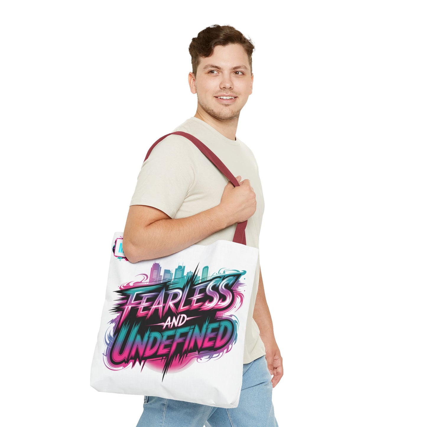 Custom Name Tote Bag | Fearless and Undefined Design | K-Pop Inspired Gift for Fans | Personalized Bold Aesthetic Bag | Trendy Streetwear Tote