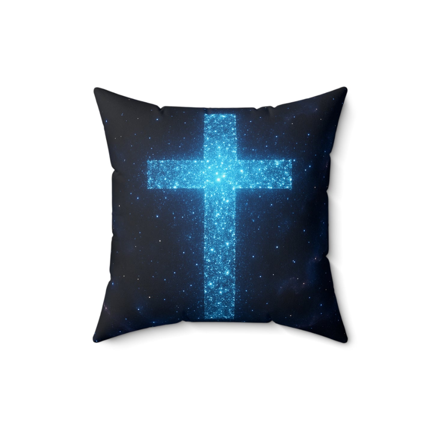 Bioluminescent Cross Pillow Modern Decor Christian Throw Spiritual Decoration Religious Pillow Gift of Faith