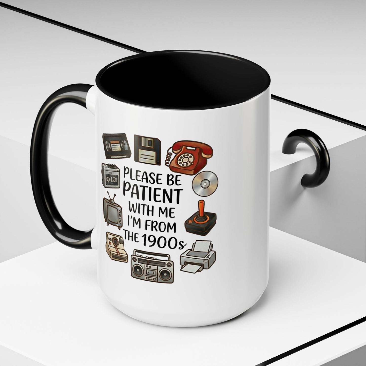 Please Be Patient Mug, Funny Retro Coffee Mug, I’m From The 1900s Mug, Vintage Tech Humor Cup, Gag Gift Mug