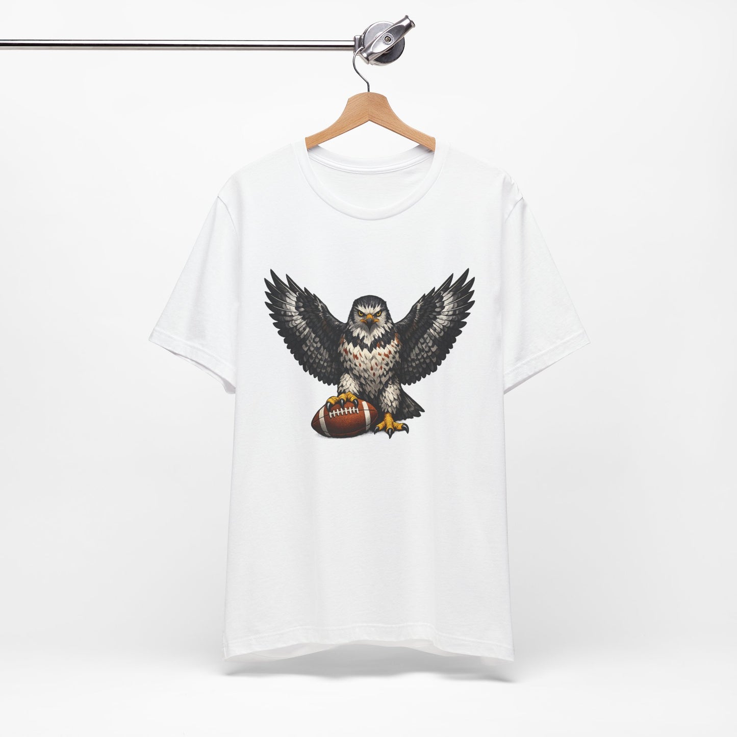 Hawk Football Shirt, Hawk Holding Football T Shirt, Hawk Mascot Tee, Football Bird Of Prey Shirt, Game Day Sports Tee, Hawk Fan Gift