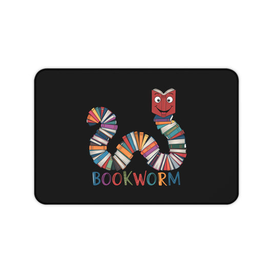 Desk Mat Mouse Pad Bookworm Fun Design