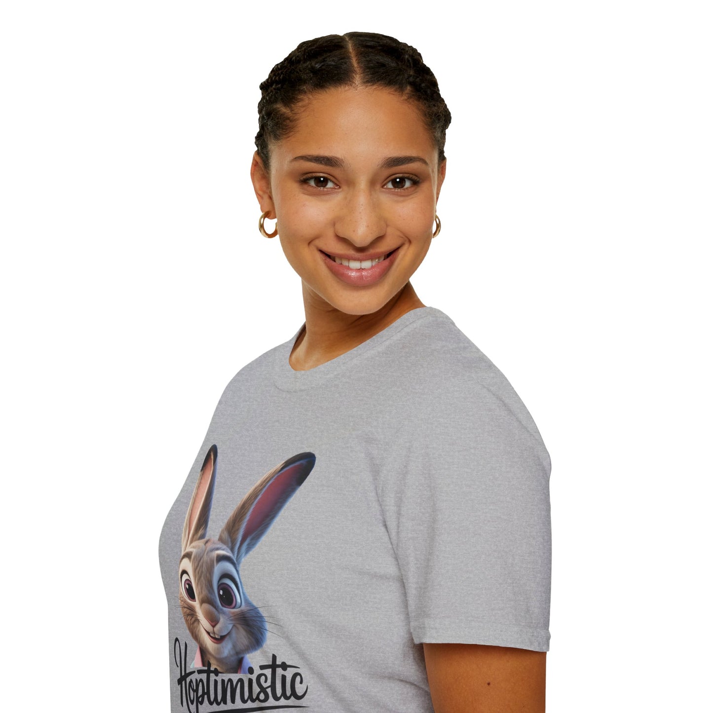 Hoptimistic Bunny T-Shirt, Cute Rabbit Pun Shirt, Positive Quote Tee, Animal Lover Gift, Funny Motivational Top, Easter Or Everyday Wear