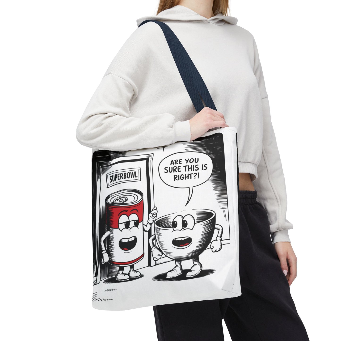 Tote Bag - Comic Superbowl Soup Design