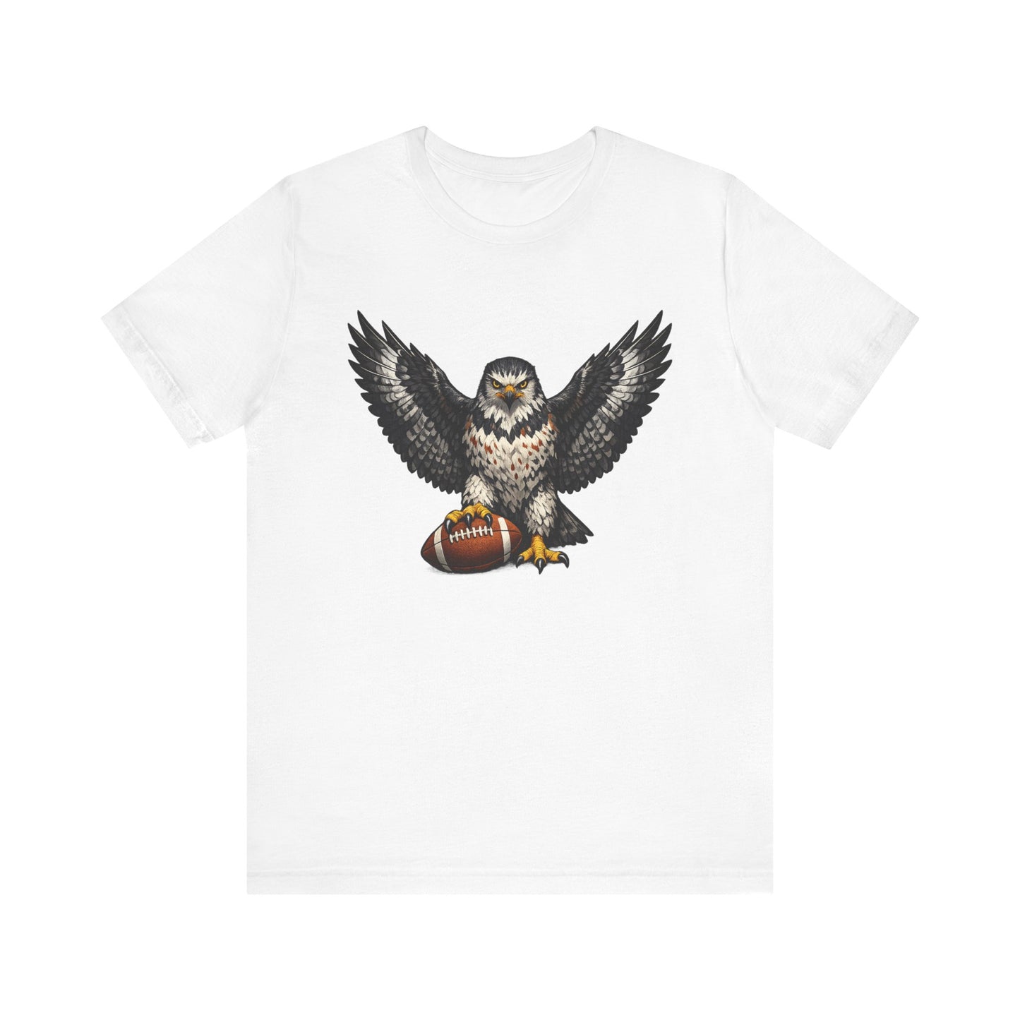 Hawk Football Shirt, Hawk Holding Football T Shirt, Hawk Mascot Tee, Football Bird Of Prey Shirt, Game Day Sports Tee, Hawk Fan Gift