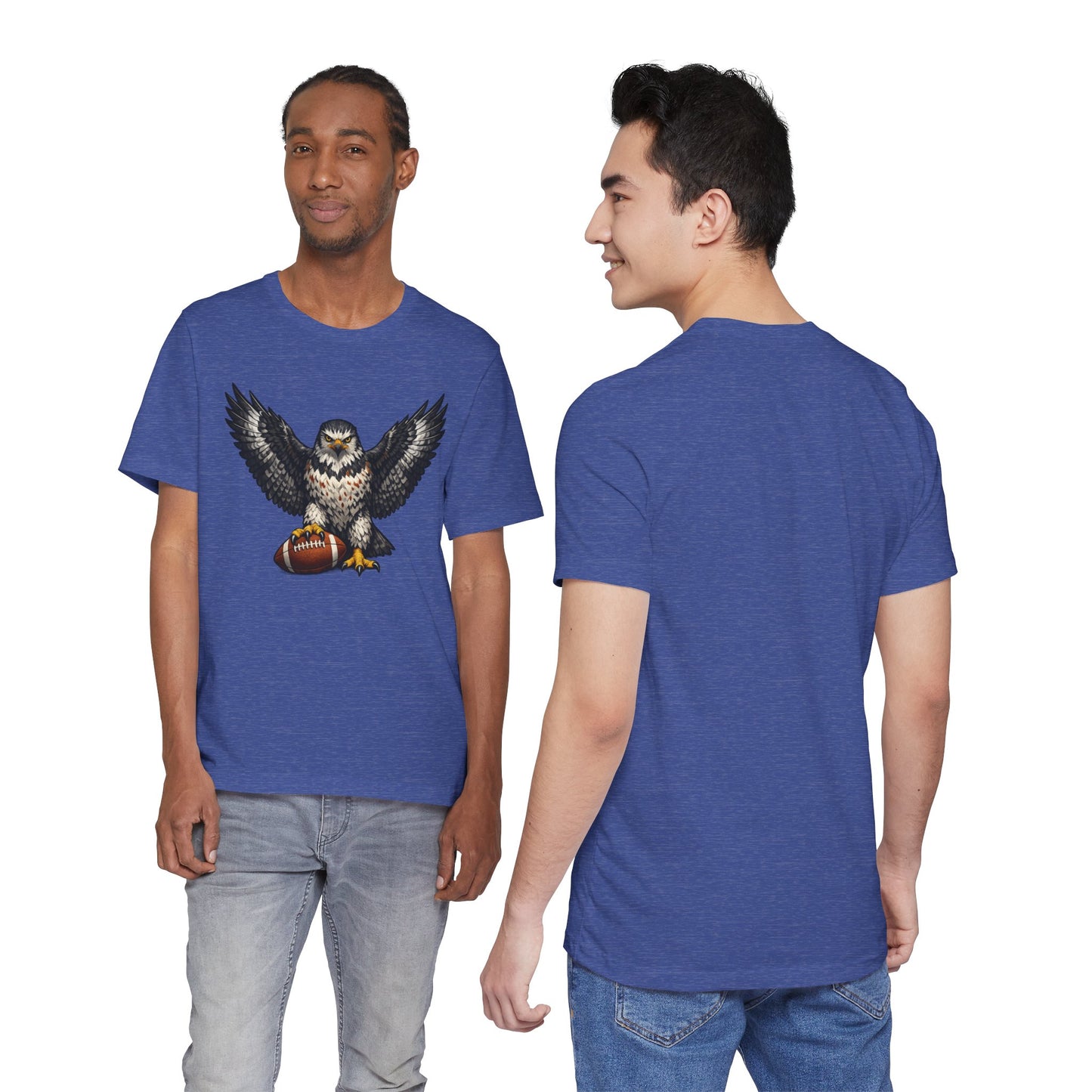 Hawk Football Shirt, Hawk Holding Football T Shirt, Hawk Mascot Tee, Football Bird Of Prey Shirt, Game Day Sports Tee, Hawk Fan Gift