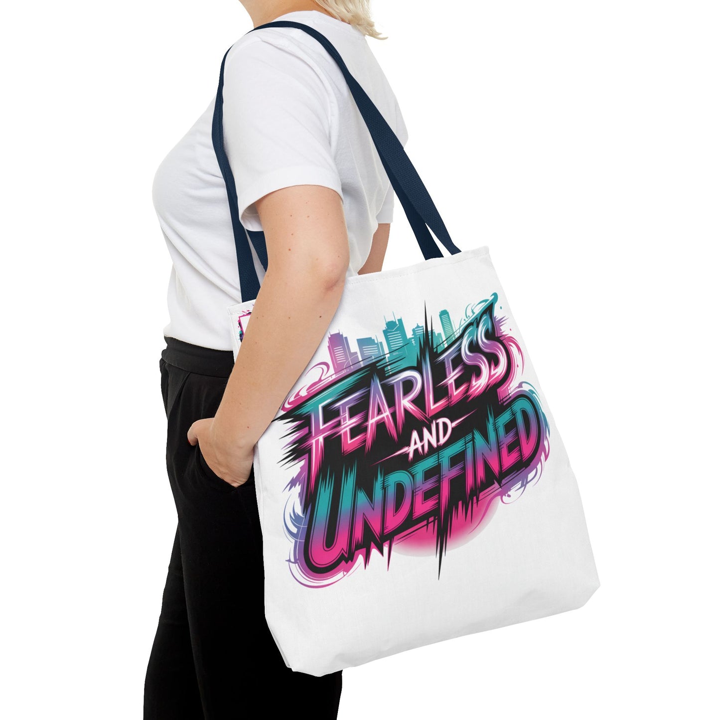 Custom Name Tote Bag | Fearless and Undefined Design | K-Pop Inspired Gift for Fans | Personalized Bold Aesthetic Bag | Trendy Streetwear Tote