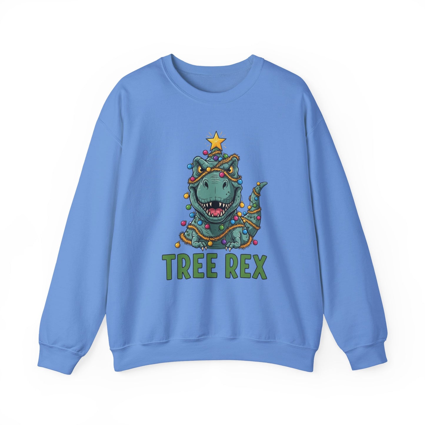 Tree Rex Christmas Sweatshirt, Funny Dinosaur Holiday Sweater, Cute T-Rex Christmas Crewneck, Festive Unisex Gift For Friends And Family