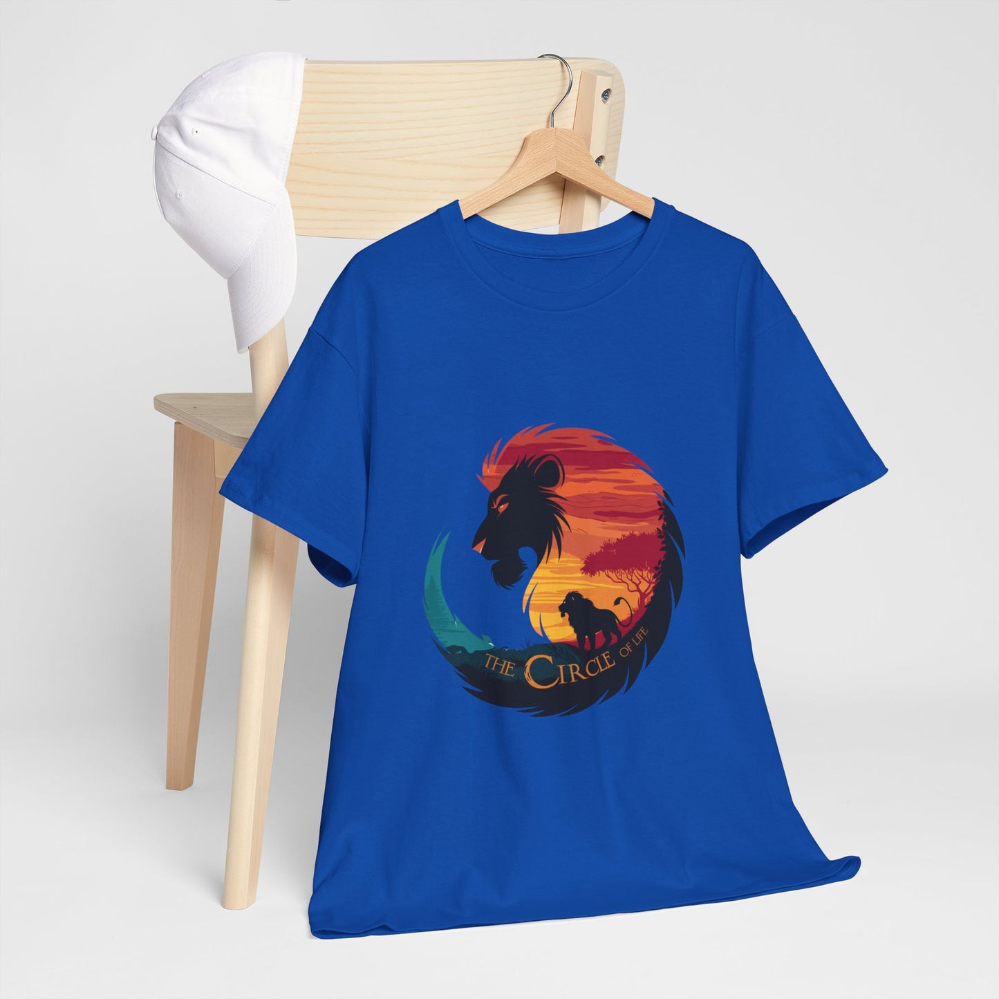 The Circle of Life Lion Shirt – Sunset Safari Wildlife Graphic Tee – Inspirational Nature T-Shirt for Animal Lovers & Adventure Fans