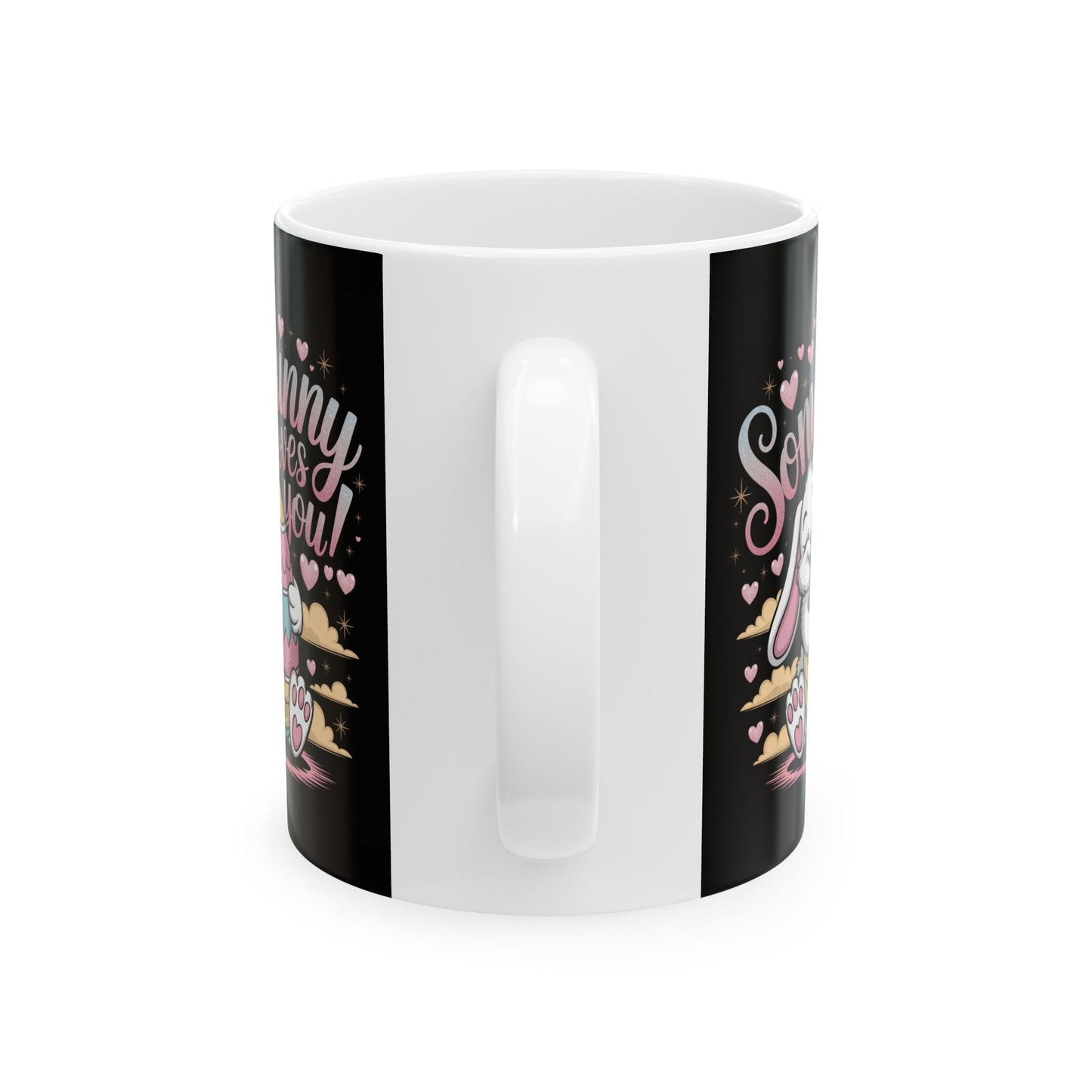 Easter Mug - Easter Bunny Somebunny Loves You Easter Cup Bunny Mug