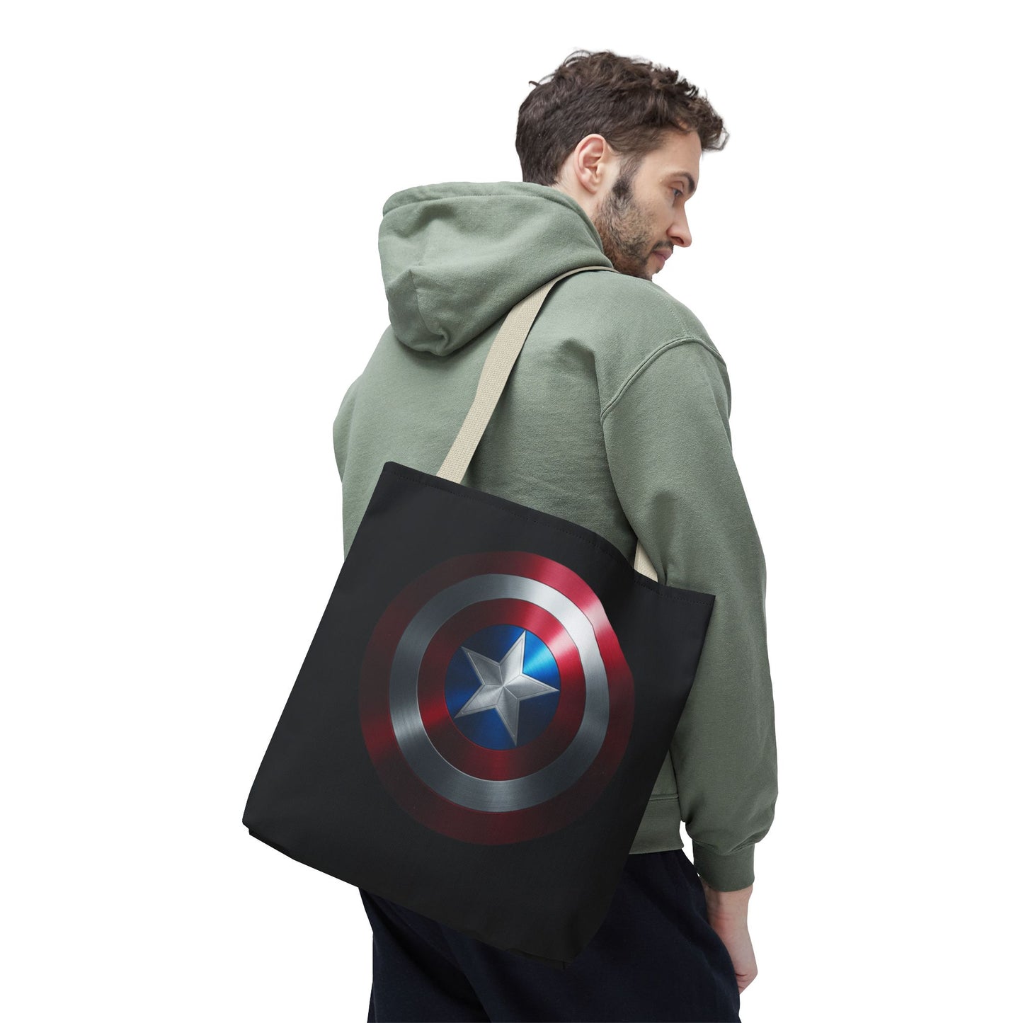 Heroic Shield Tote Bag - Stylish Marvel-Inspired Carryall for Fans