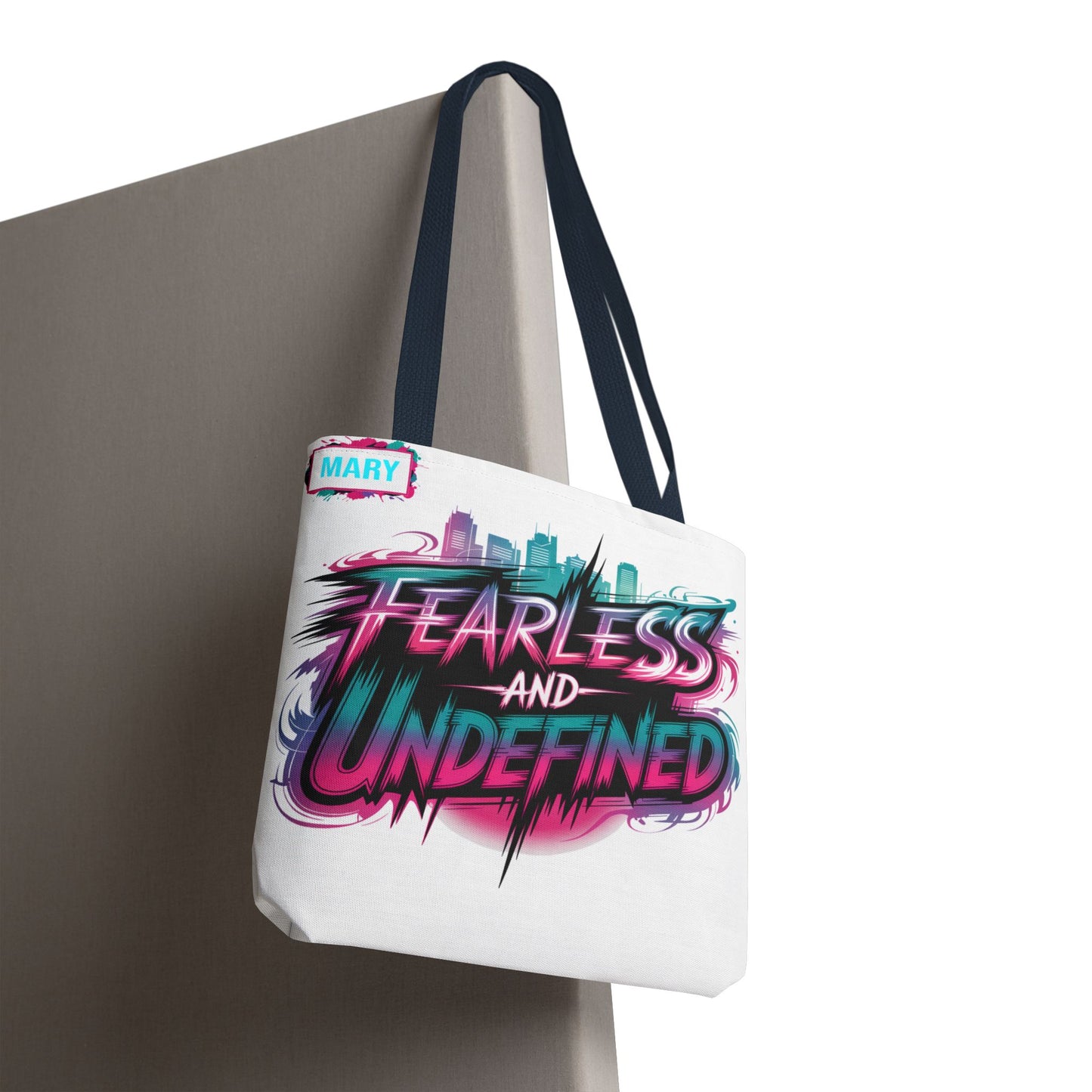 Custom Name Tote Bag | Fearless and Undefined Design | K-Pop Inspired Gift for Fans | Personalized Bold Aesthetic Bag | Trendy Streetwear Tote
