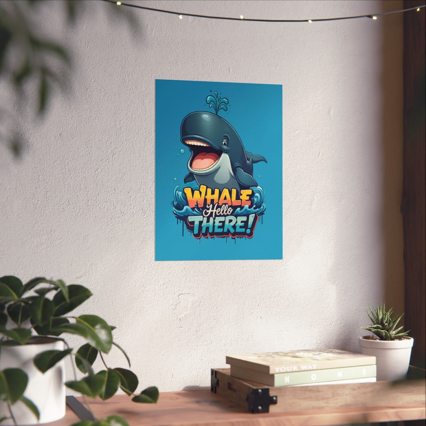 Vertical Poster - Whale Hello There Pun