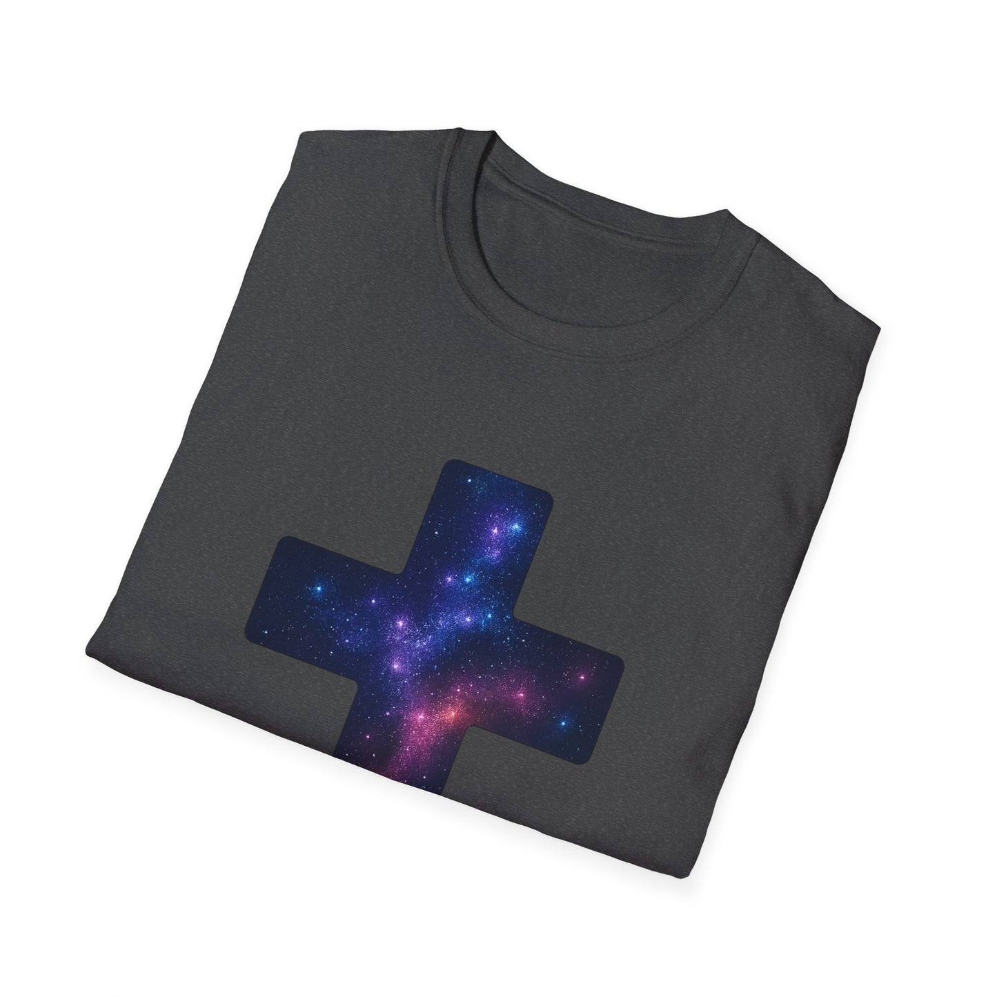 Galaxy Cross Graphic Tee | Celestial Christian Shirt, Spiritual Universe Cross T-Shirt, Faith & Astronomy Gift for Women & Men, Space Aesthetic