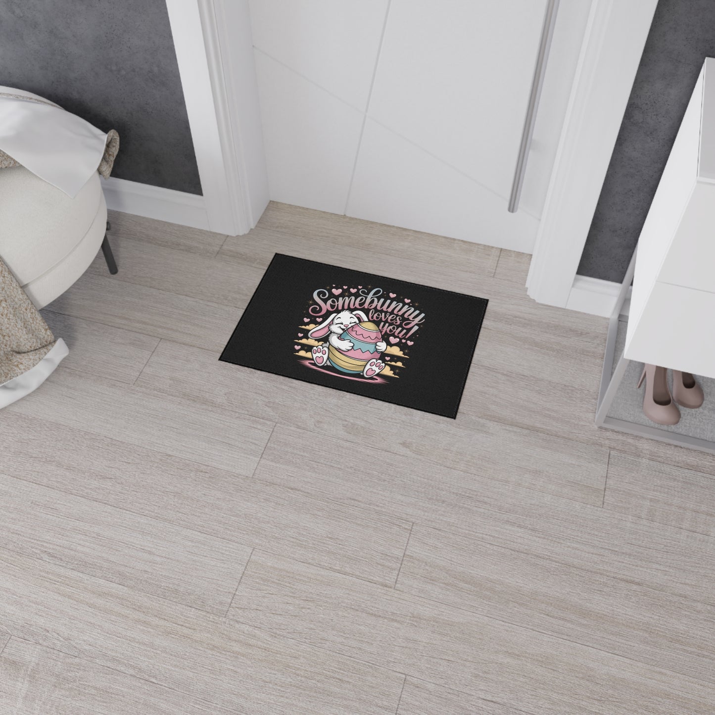 Floor Mat Somebunny Loves You Easter Bunny Welcome Mat Easter Door Mat