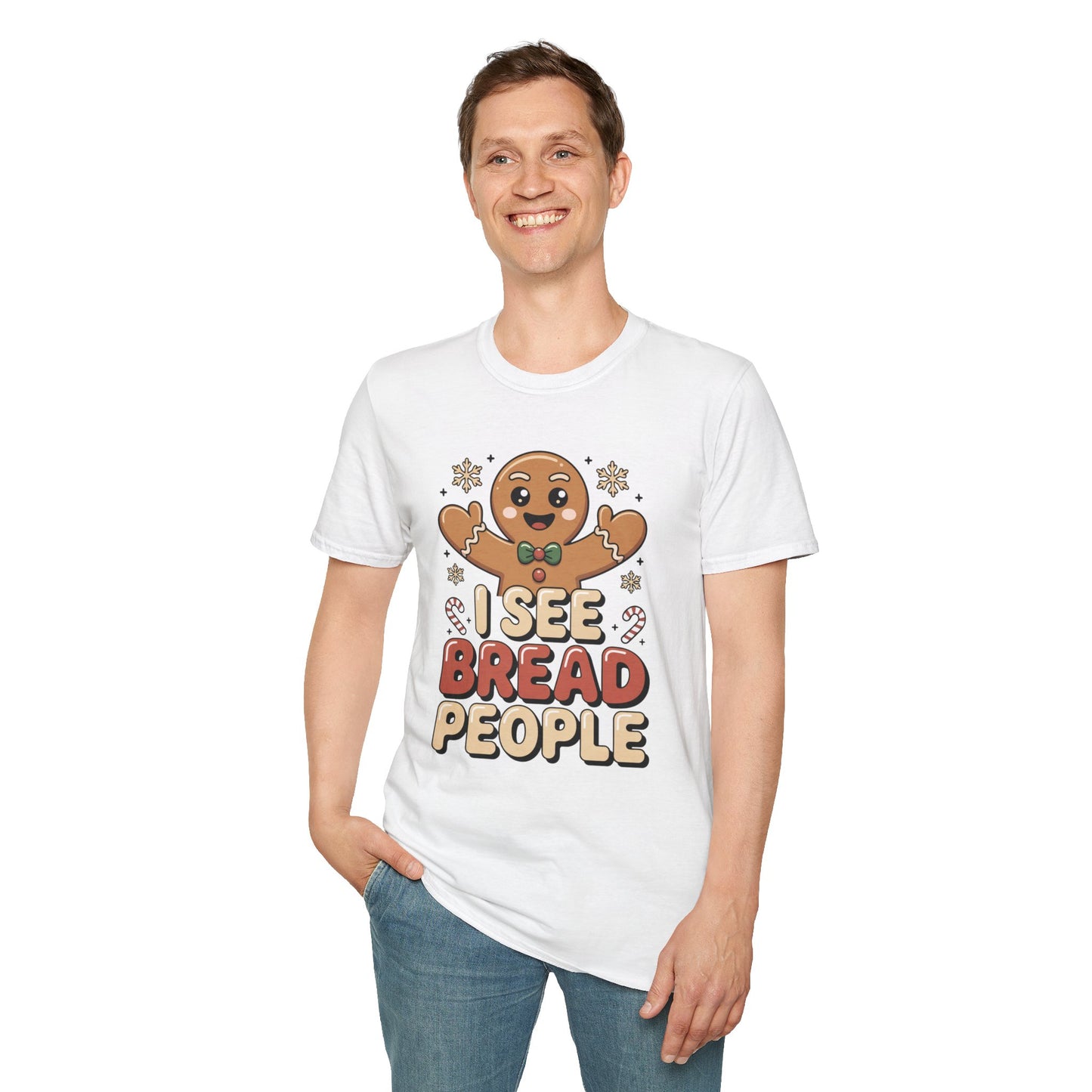 I See Bread People Shirt, Gingerbread Man Christmas Tee, Funny Holiday Baking Shirt, Cute Gingerbread Cookie TShirt, Xmas Humor Shirt, Food Pun Tee