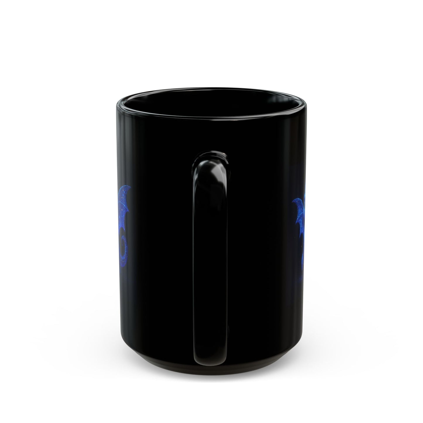 Cute Dragon Coffee Mug, Baby Dragon Mug, Galaxy Dragon Art Mug, Fantasy Coffee Cup, Kawaii Dragon Gift, 11oz 15oz Black Mug
