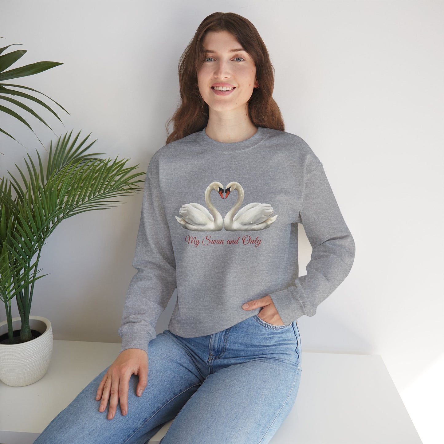 My Swan And Only Sweatshirt, Swan Love Sweater, Romantic Couple Gift, Valentine Sweatshirt, Anniversary Love Pullover