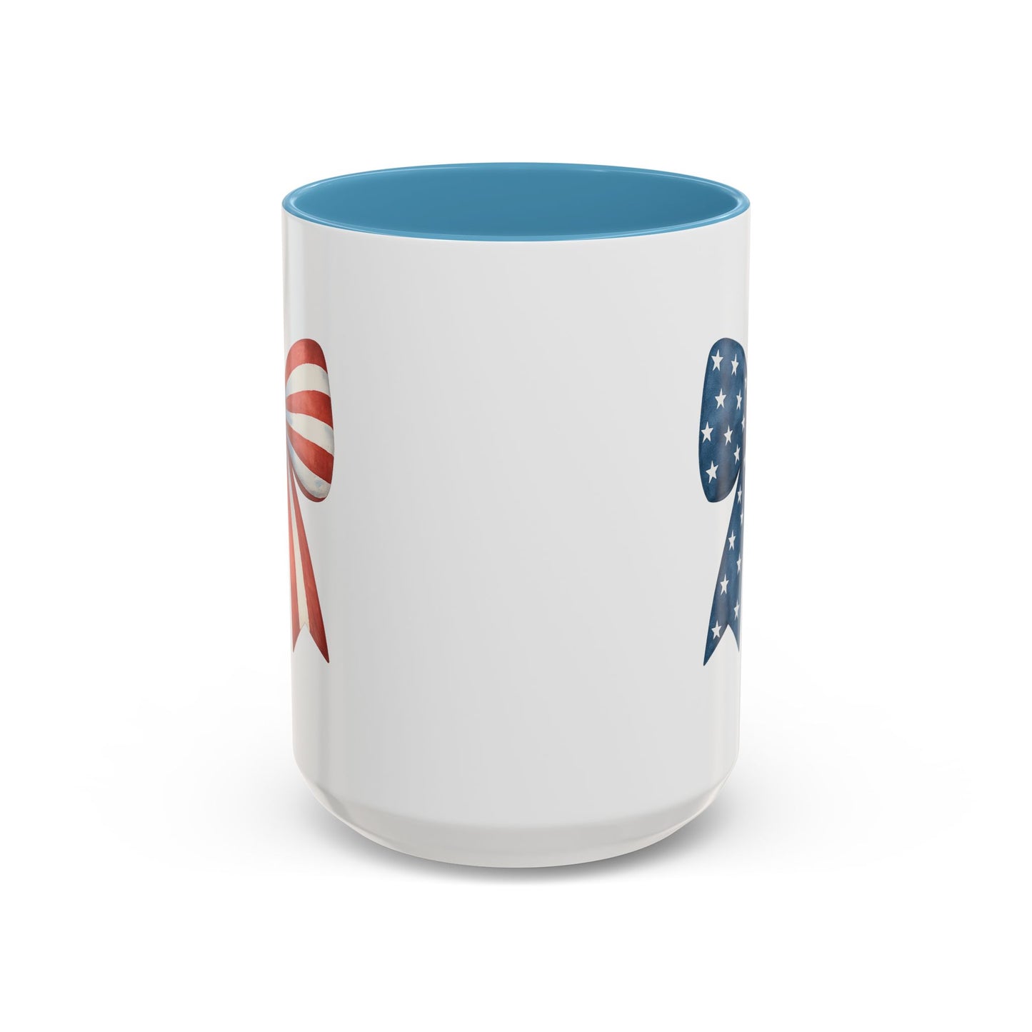 Patriotic Bow Mug | 4th of July Coffee Mug | American Flag Mug | USA Stars Stripes Cup | July 4th Gift Idea | Red White Blue Drinkware