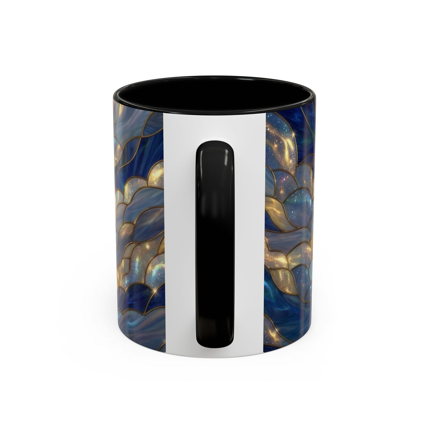 Stained Glass Hawk Mug, Soaring Bird Coffee Mug, Nature Art Hawk Cup, Bird Lover Gift, Stained Glass Style Animal Mug