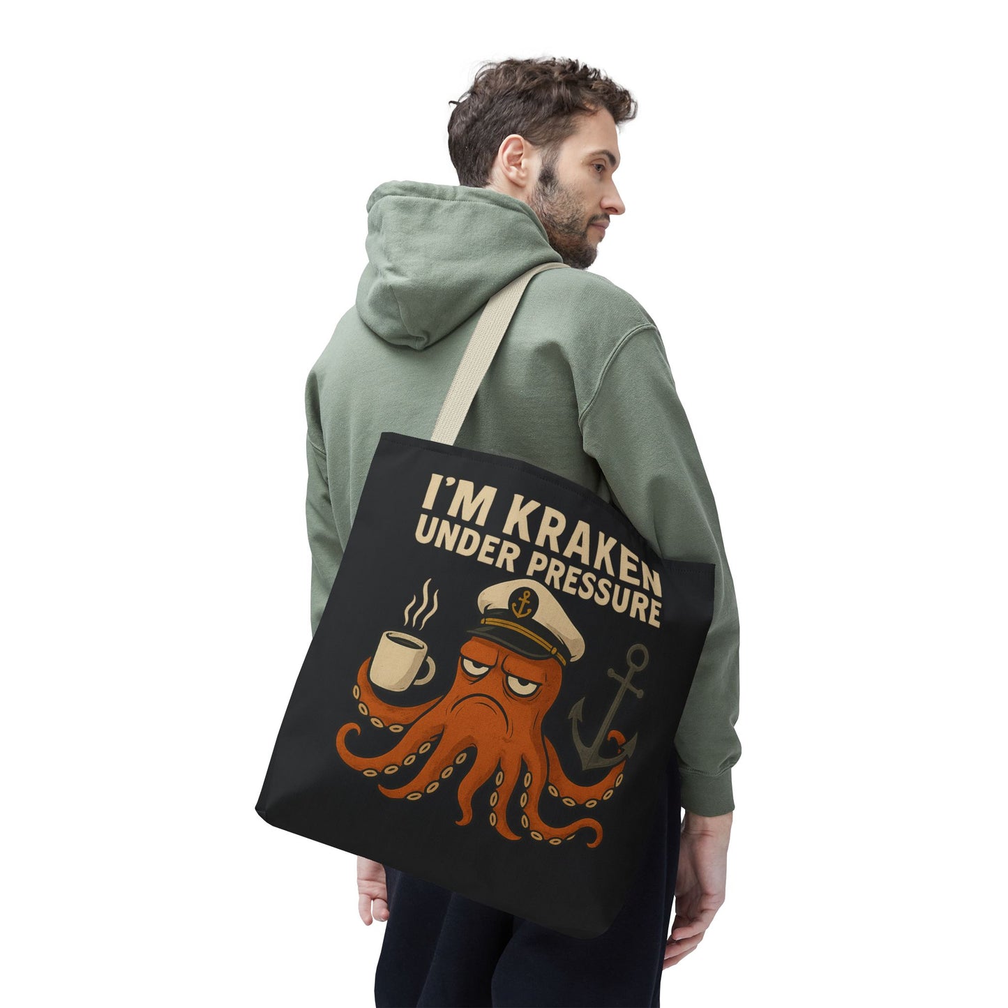 Stressed Octopus Tote Bag Nautical Bag Beach Tote Ocean Reusable Bag Seaside