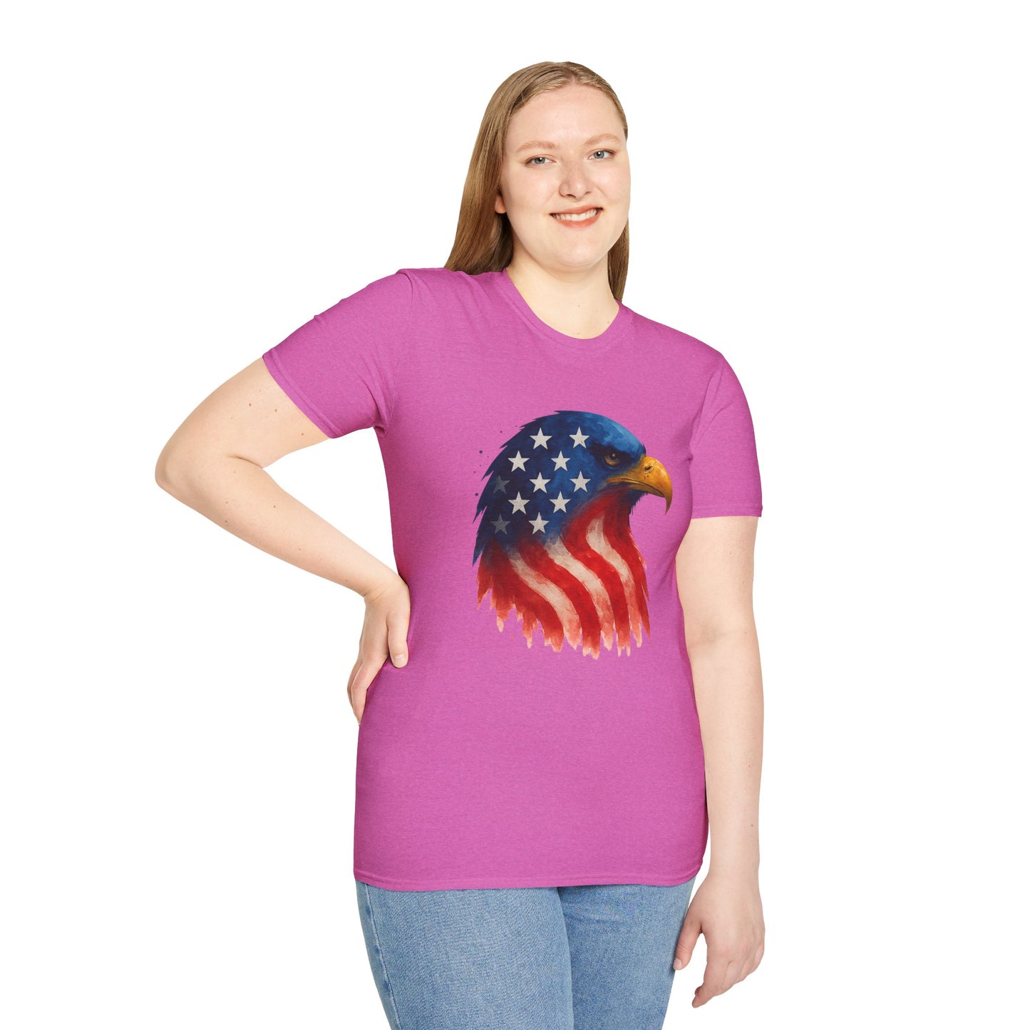 American Flag Eagle Shirt - 4th of July Patriotic Tee - USA Freedom T-Shirt - Independence Day Shirt - Bald Eagle Graphic Tee