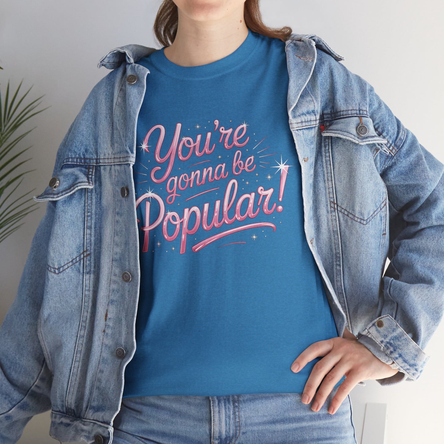 You’re Gonna Be Popular Wicked Musical Tee – Broadway Quote Shirt – Funny Retro Typography T-Shirt for Theatre Fans & Musical Lovers