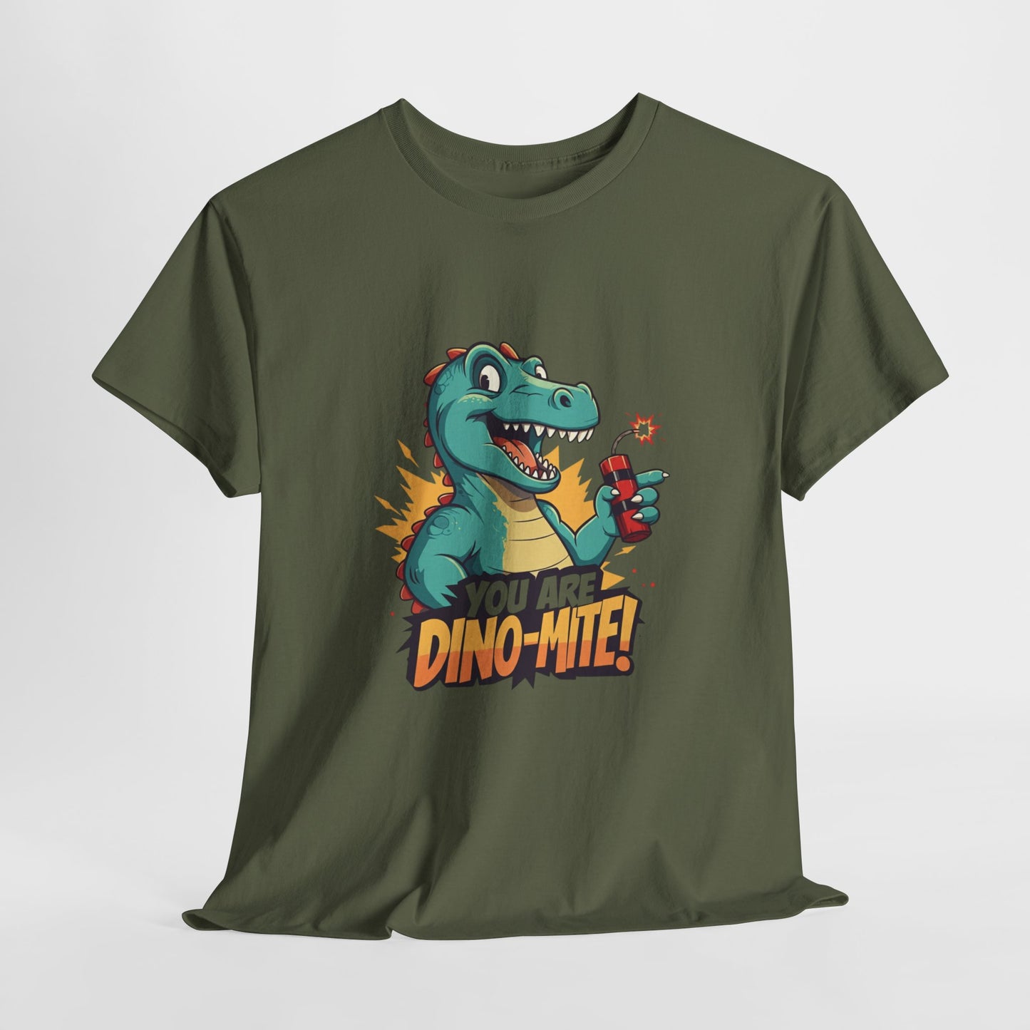You Are Dino-Mite T-Shirt – Funny Dinosaur Graphic Tee | Cute T-Rex Shirt for Kids & Adults | Unisex Dino Lover Gift | Explosion Design