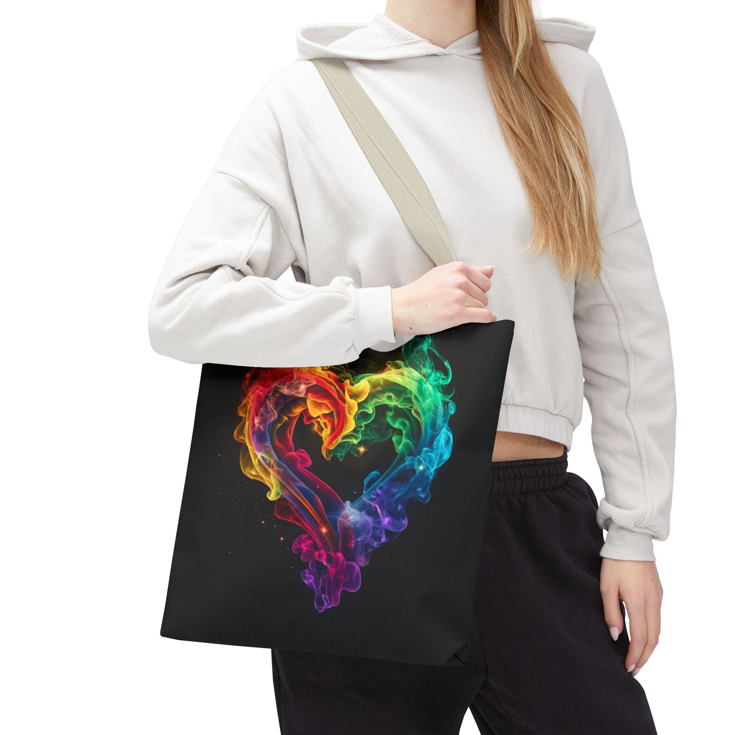 Colorful Smoke Heart Tote