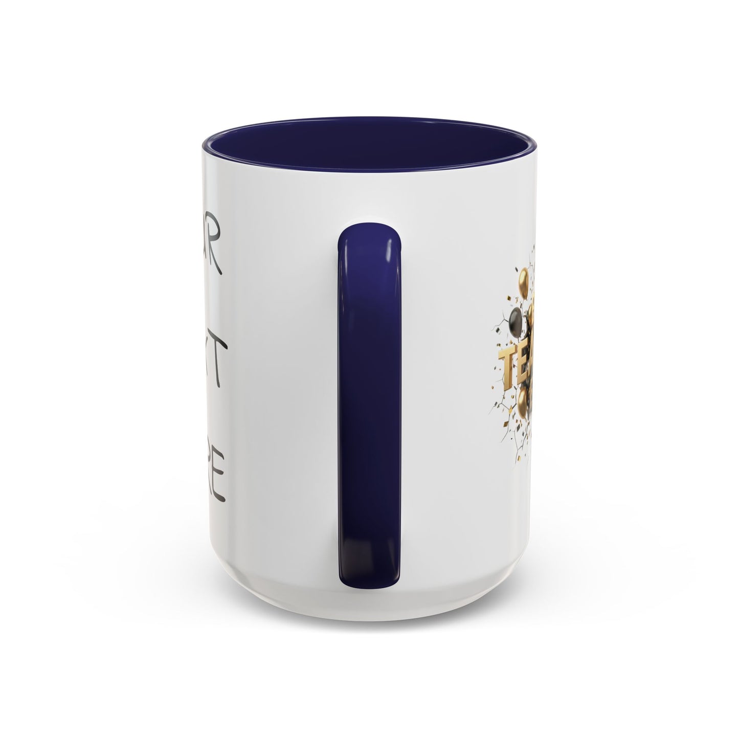 Personalized Teacher Mug, Best Teacher Ever Gift, Custom Educator Coffee Cup, 3D Gold Balloon Design, Teacher Appreciation Present